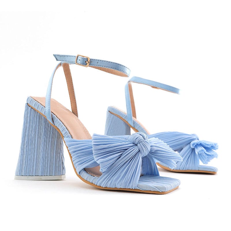 Bow Decor Heeled Sandals-BETTERSHOES
