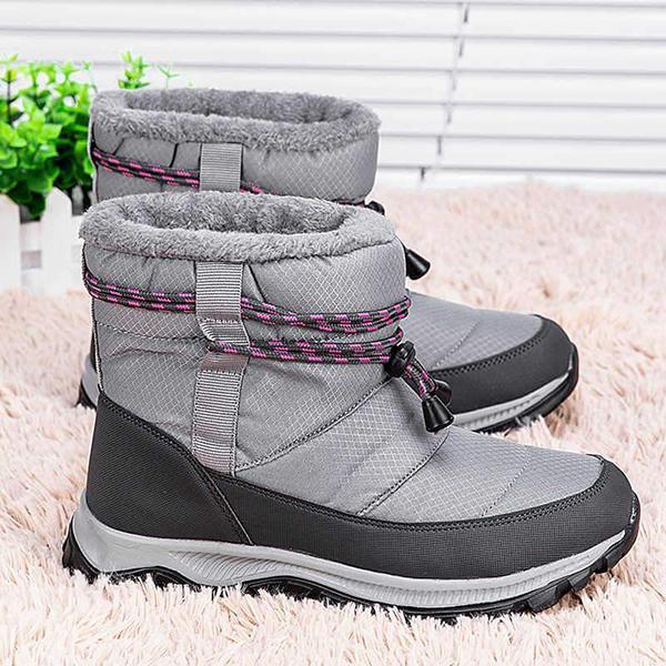 Women Adjustable Bukle Casual Waterproof Walking Snow Boots-BETTERSHOES