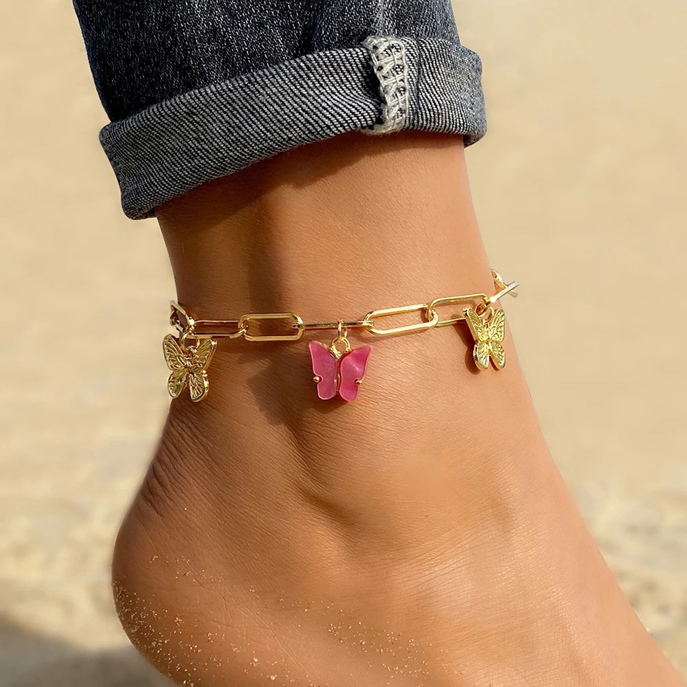 Summer Fashion Butterfly Pendant Anklet-BETTERSHOES
