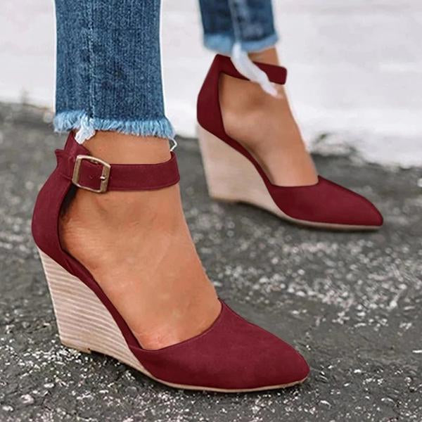 Pointed toe shop wedge sandals