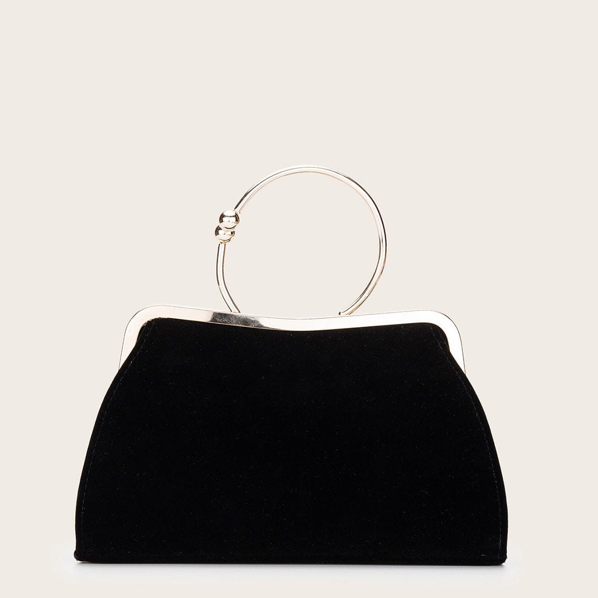 Minimalist Metal Lock Chain Evening Bag