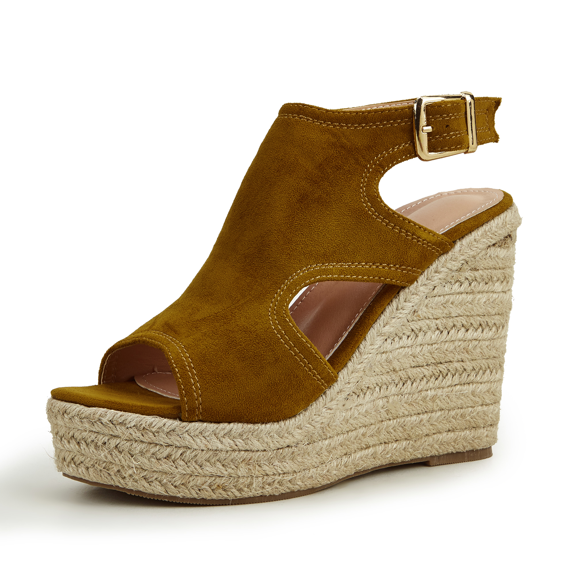 Women Fish Mouth Cutout Wedge Sandals