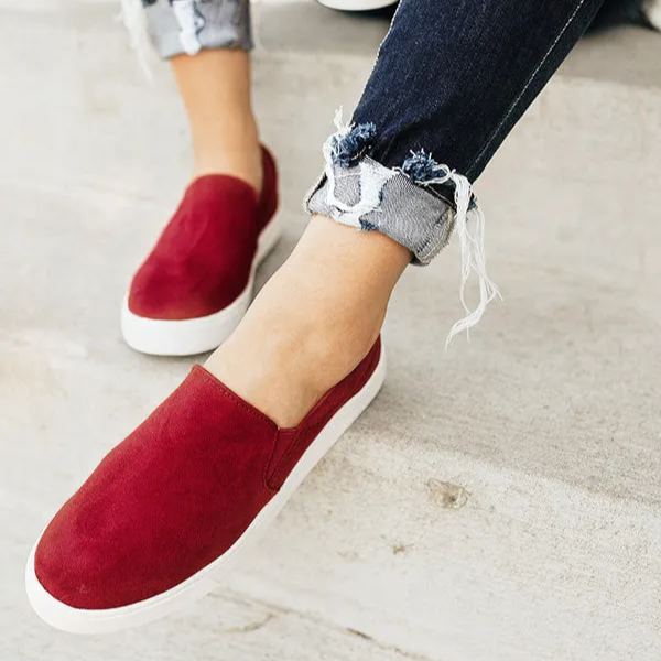 The Faux Suede Slip-on Sneakers