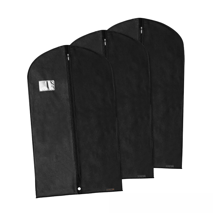 Dustproof suit40" Suit Bags for Closet Storage Breathable Clothes Cover Dust Protector (3 Pack, Black)