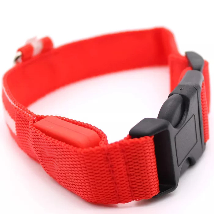 LED Dog Collar, USB Rechargeable, Glowing Night Safety Collar for Small and Medium Dogs