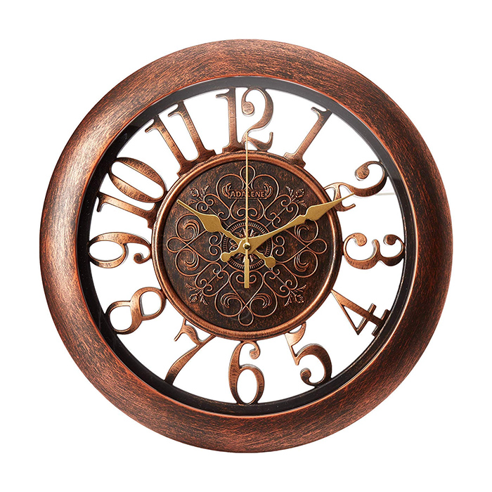 Wall Clocks Battery Operated Completely Silent Quartz Movement - Vintage Rustic Clocks