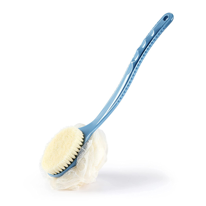 Shower Body Brush with Bristles and Loofah
