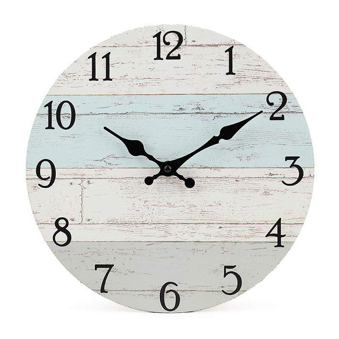 Silent Non-Ticking Wooden Decorative Round Wall Clock Quality Quartz Battery Operated Wall Clocks