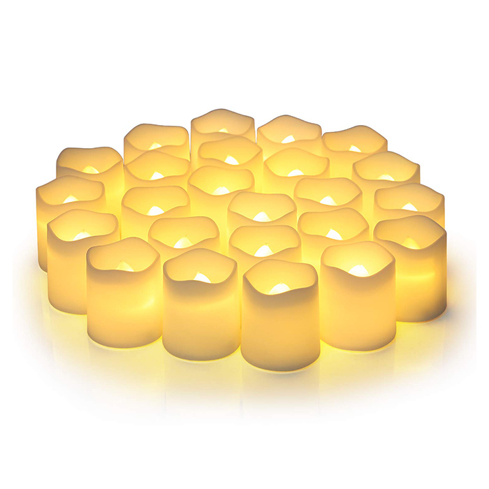 Flameless Votive Candles,Flameless Flickering Electric Fake Candle,Pack of 24