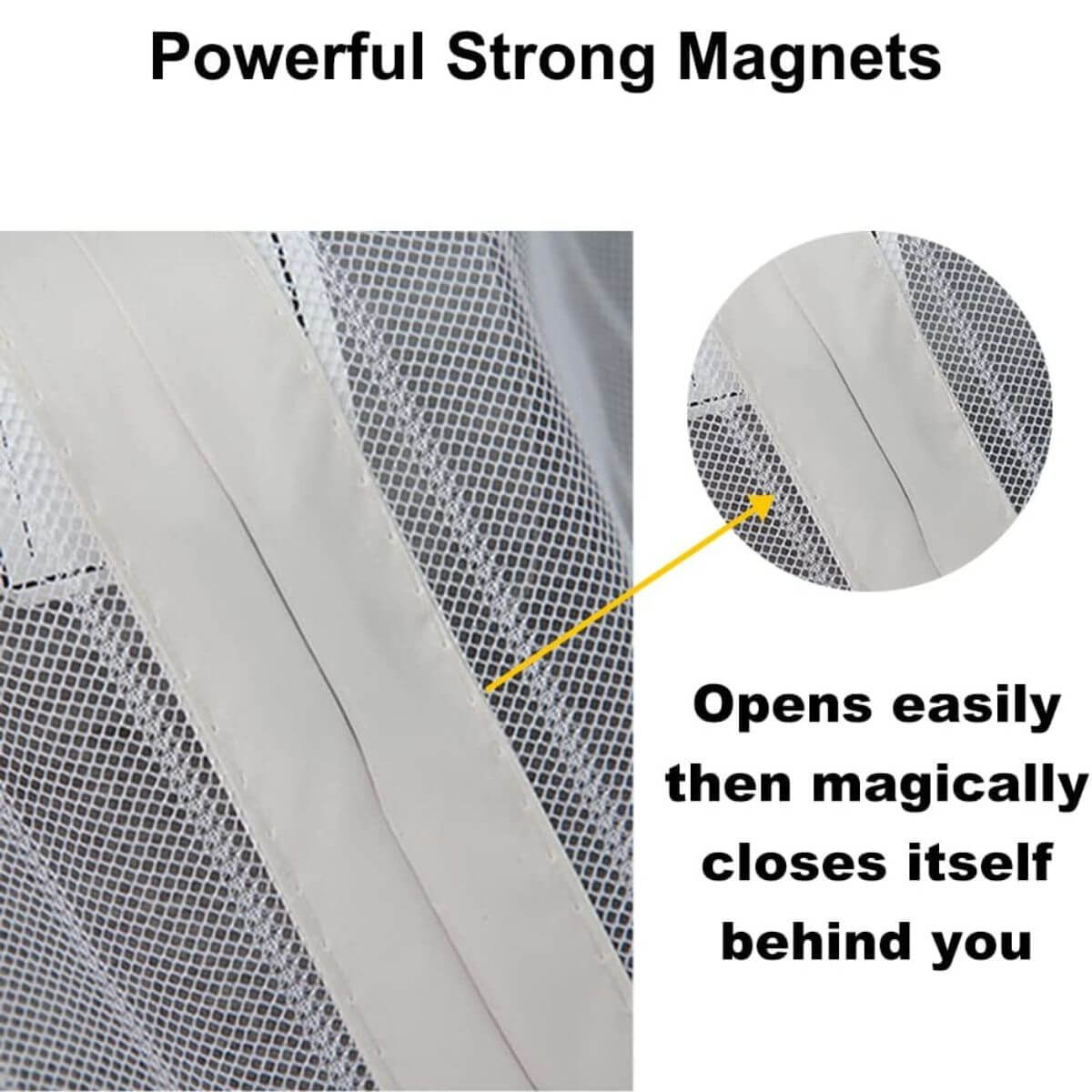 Strong Magnetic Screen Door Durable Mesh Screen with Magnet