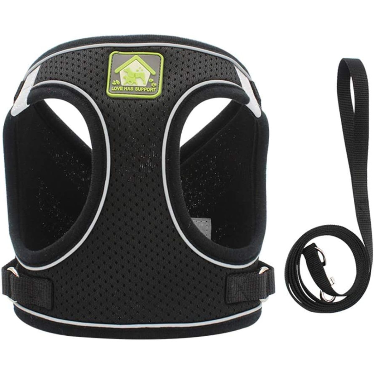 Reflective Dog Harness and Lead Set No-Pull Mesh Puppy Vest