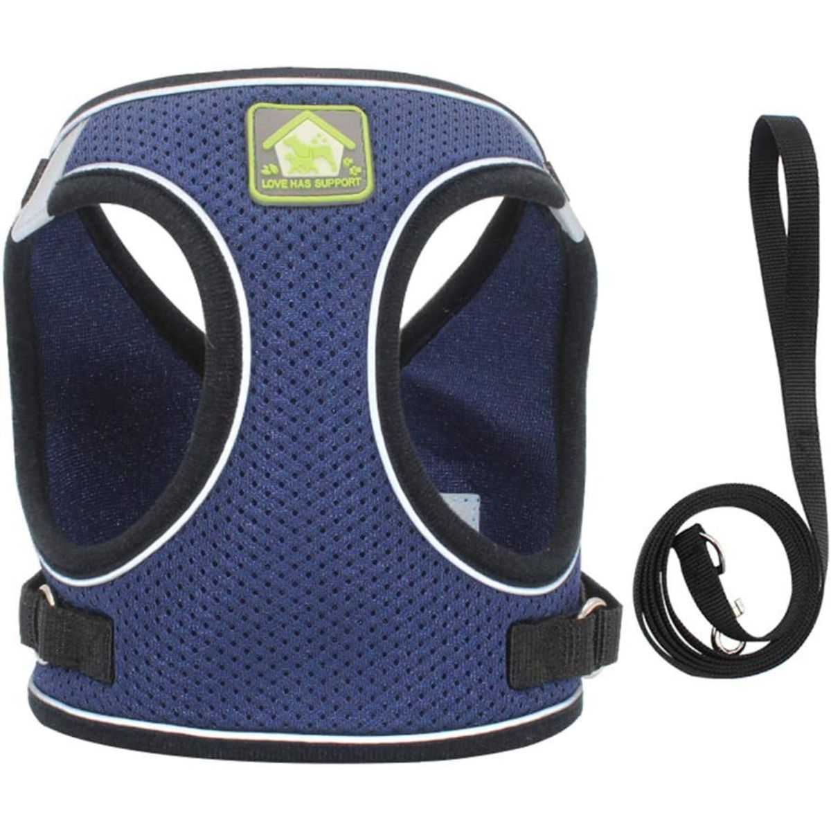 Reflective Dog Harness and Lead Set No-Pull Mesh Puppy Vest