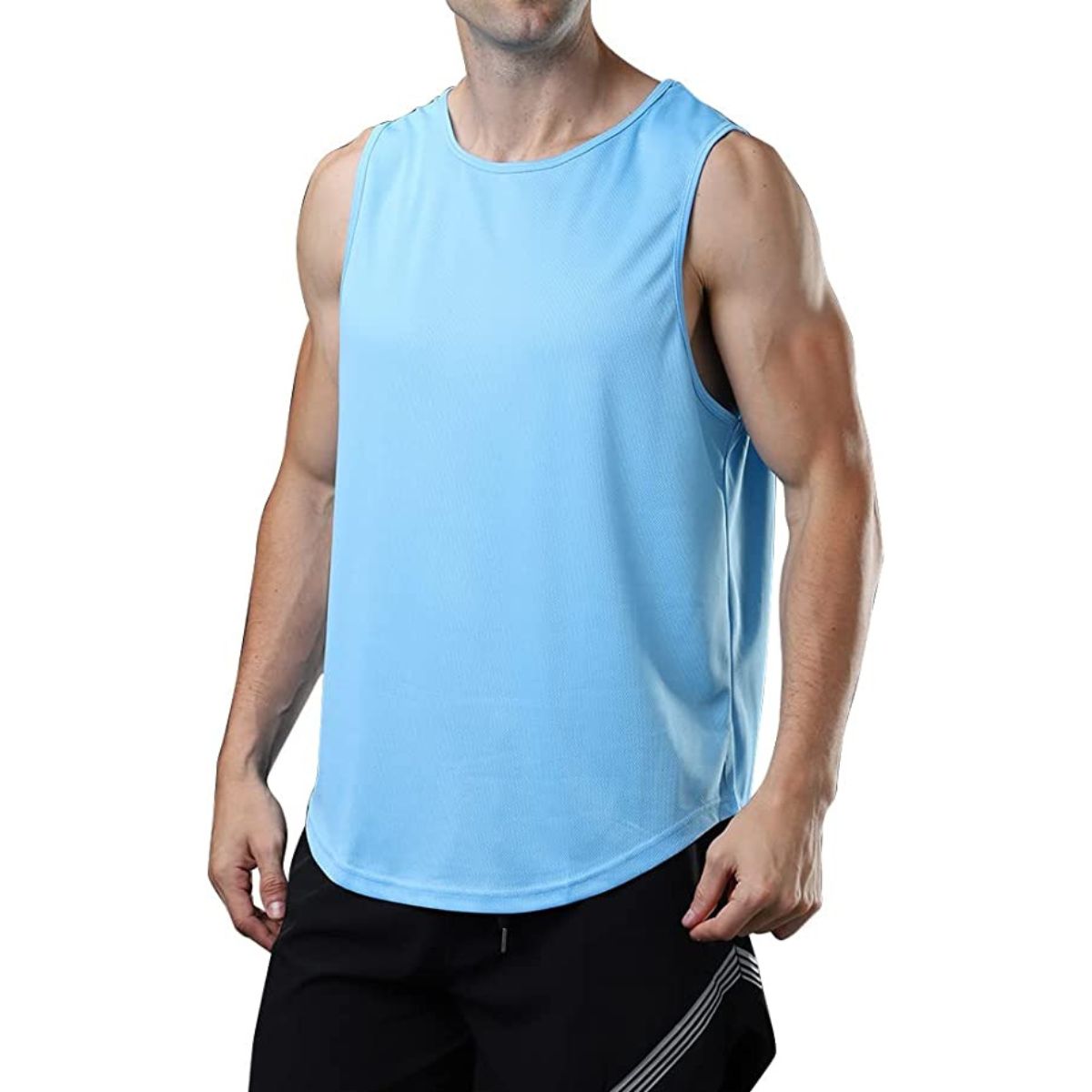 Mesh Tank Top Shirt Fitted Quick Drying Sleeveless Sport Shirts