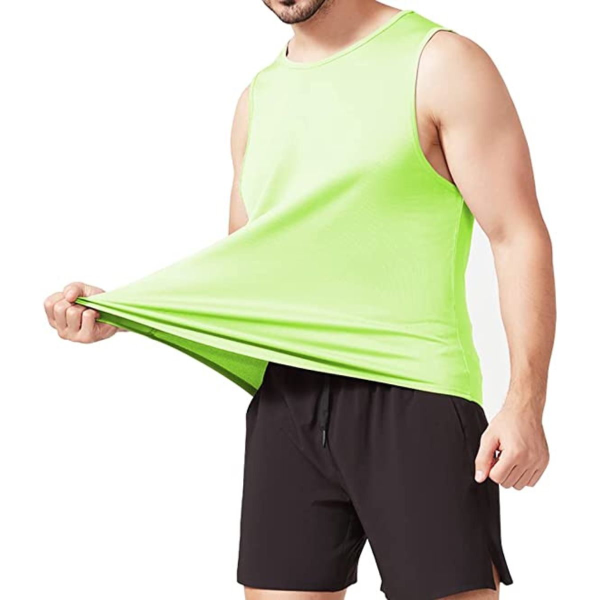 Mesh Tank Top Shirt Fitted Quick Drying Sleeveless Sport Shirts