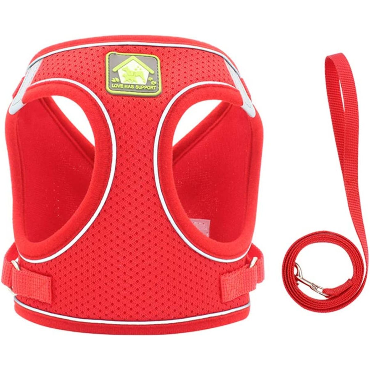 Reflective Dog Harness and Lead Set No-Pull Mesh Puppy Vest