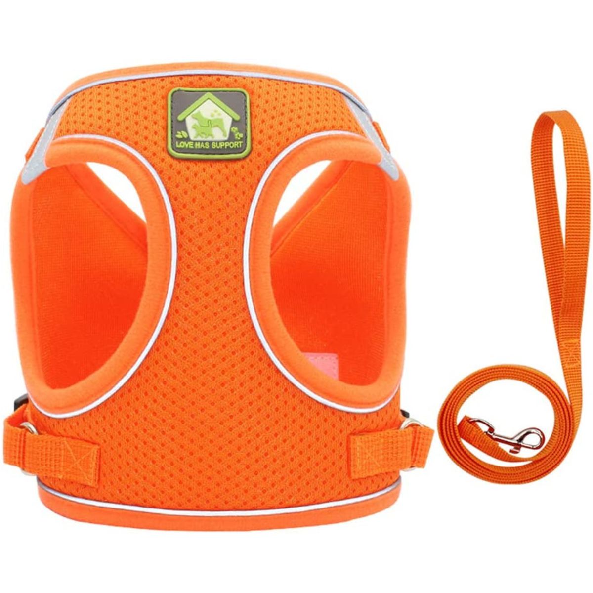 Reflective Dog Harness and Lead Set No-Pull Mesh Puppy Vest