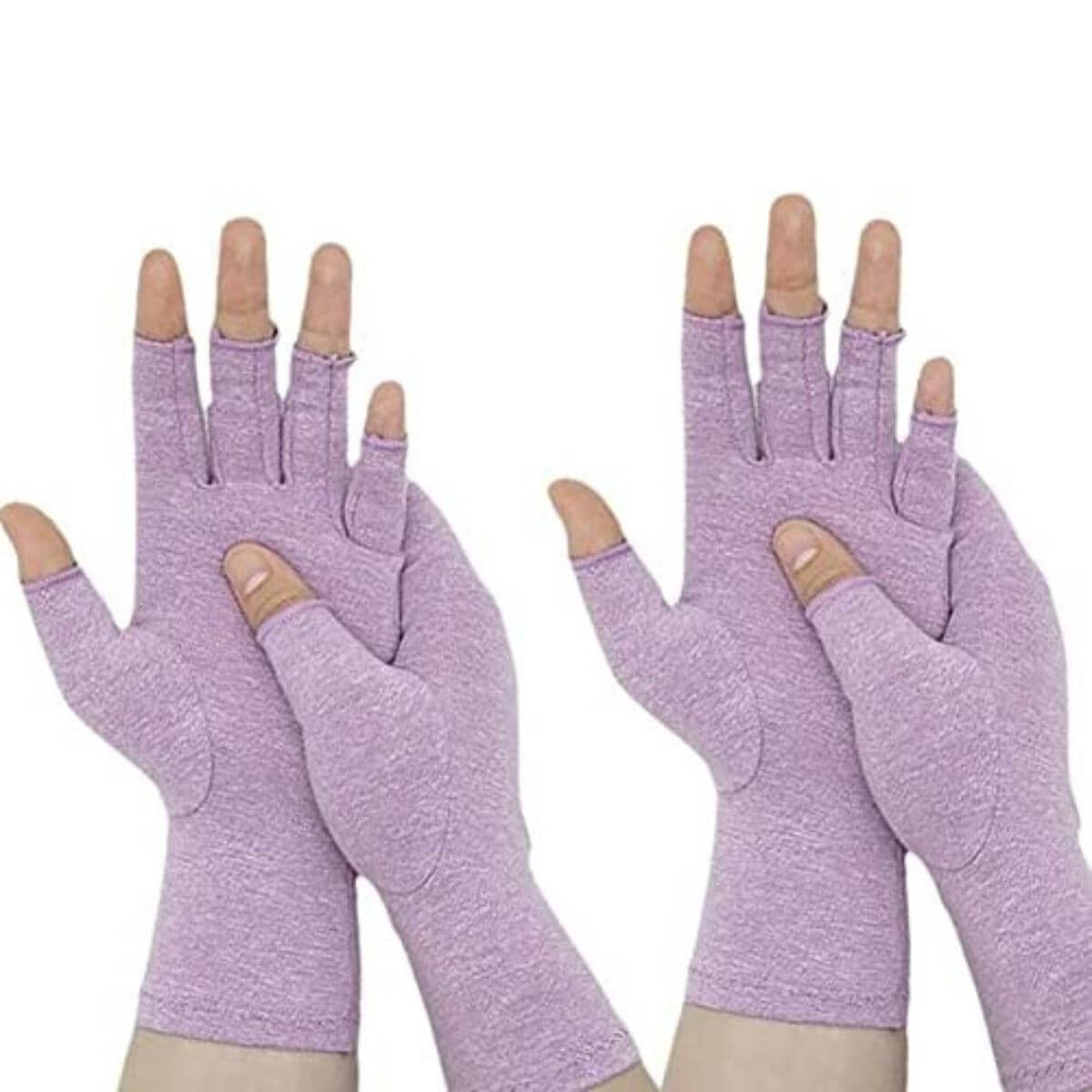 2 Pairs Cotton Arthritis Compression Gloves for Osteoarthritis