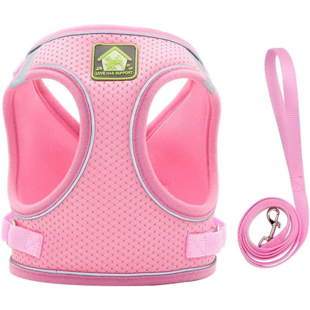 Reflective Dog Harness and Lead Set No-Pull Mesh Puppy Vest