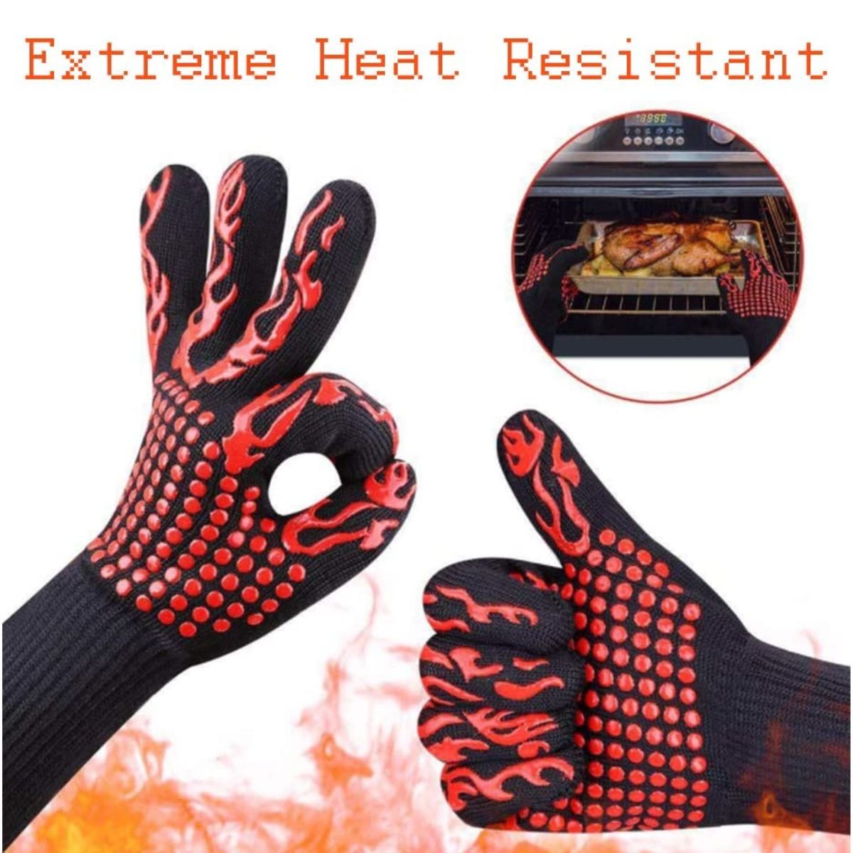 BBQ Gloves Grilling Mitts EN407 CE Certified Barbecue Glove