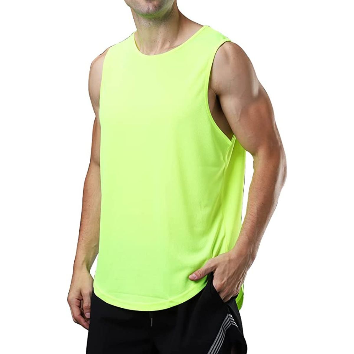 Mesh Tank Top Shirt Fitted Quick Drying Sleeveless Sport Shirts