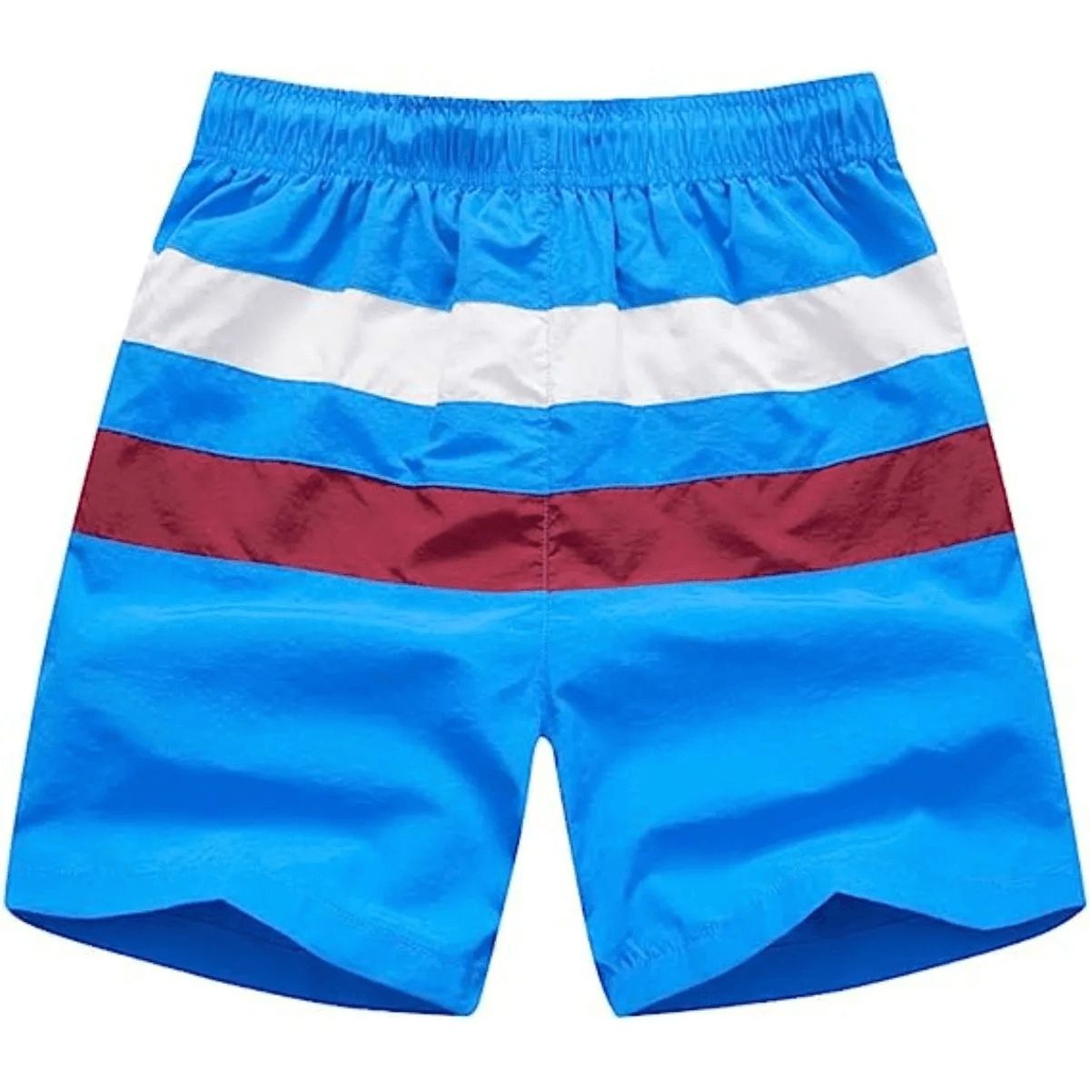 Men's Swimming Trunks Striped with Adjustable Drawstring