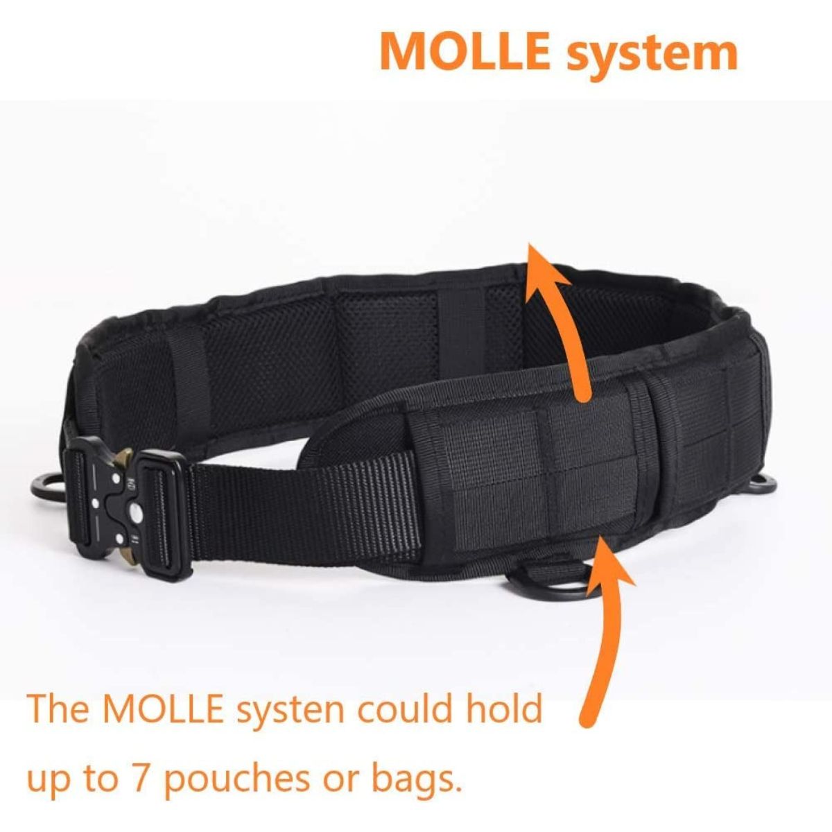 Tactical Molle Belt Military Padded Patrol Battle Belt for Outdoor