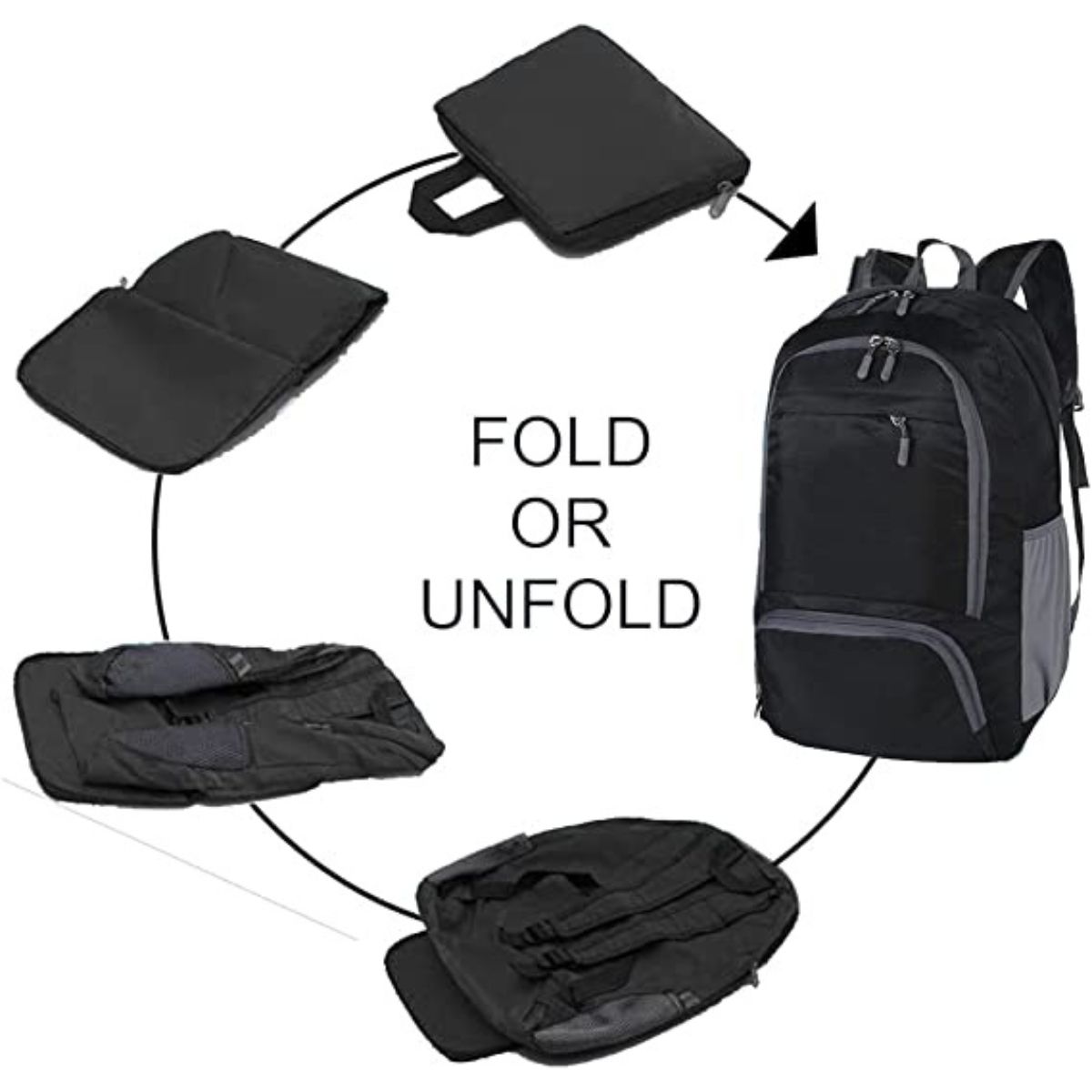 35L Outdoor Backpack Lightweight Foldable Rucksack for Travel