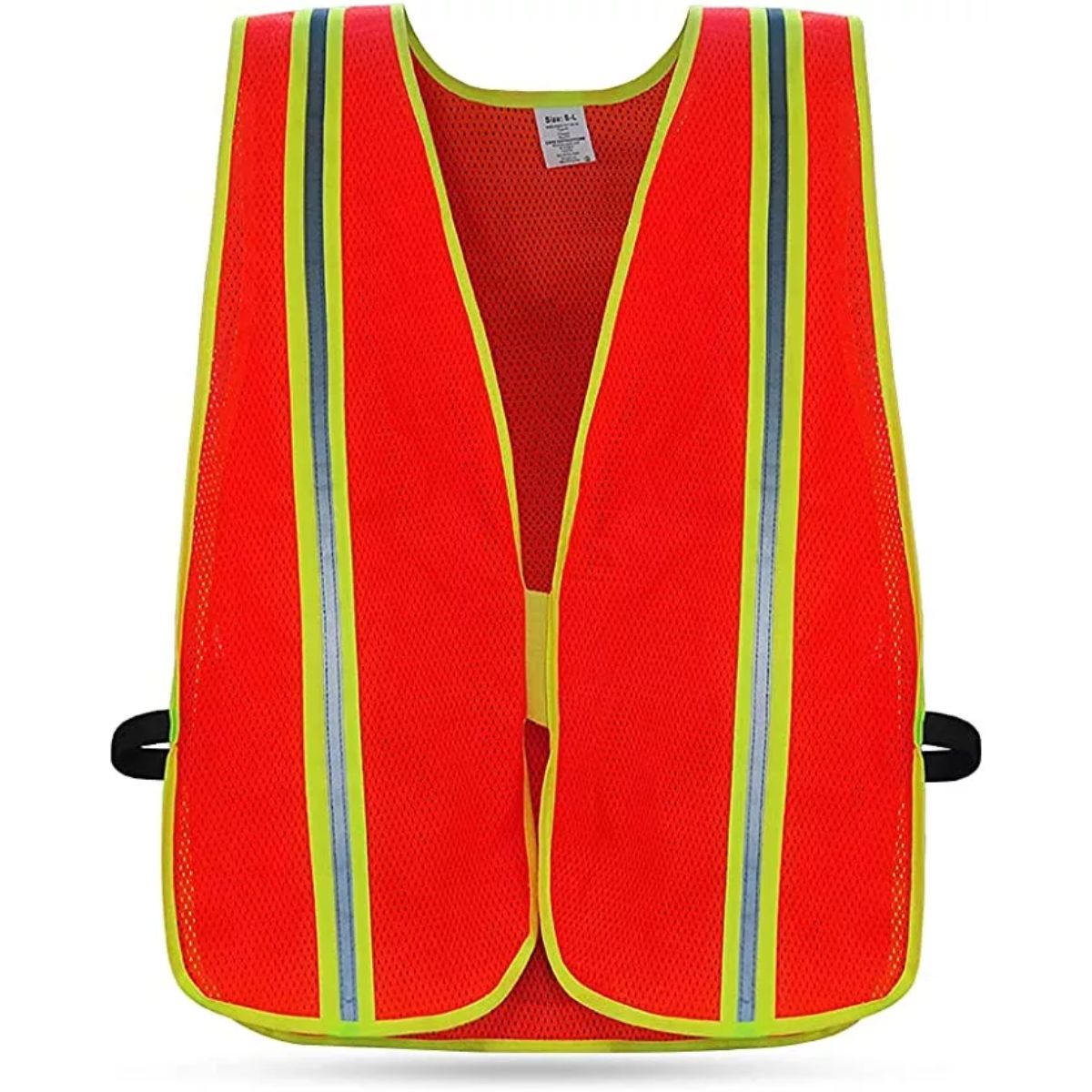 Hi Vis Safety Vests with Velcro and Adjustable Elastic Bands