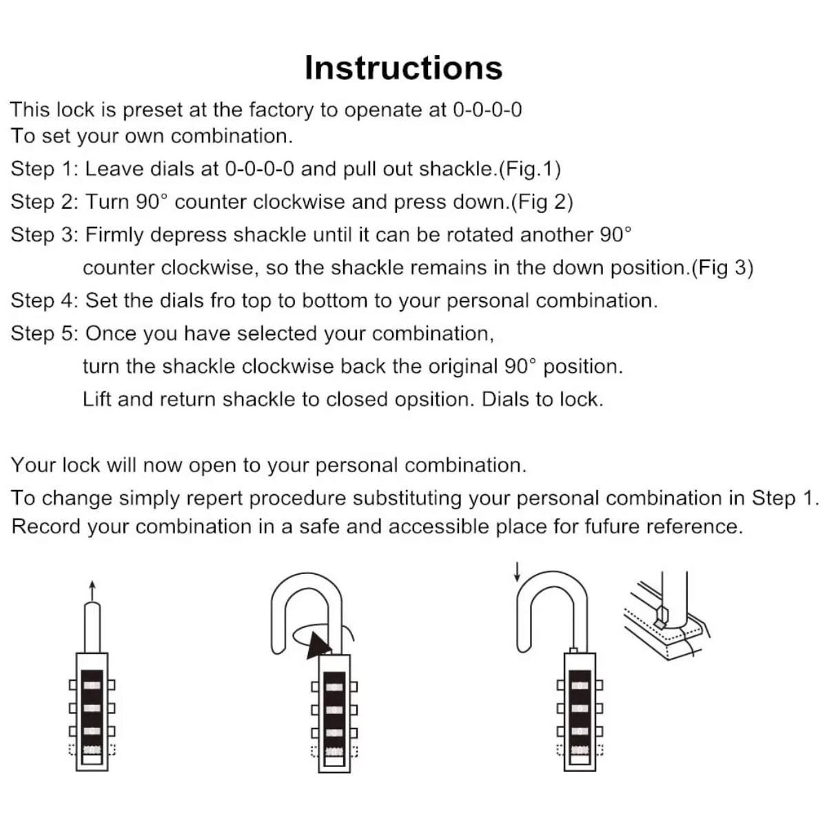 2 Packs TSA Approved Luggage Locks with 4 Digit Combination Padlock 