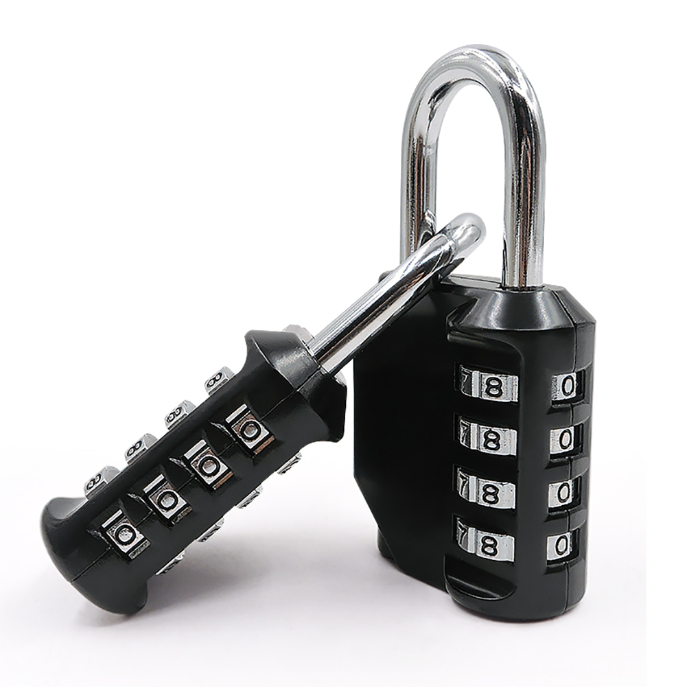 Travel Padlock Resettable 4 Digit Combination Lock Zinc Alloy Password Code Padlocks Waterproof Locker Safety Locks for Luggage Bag(1 Pair)