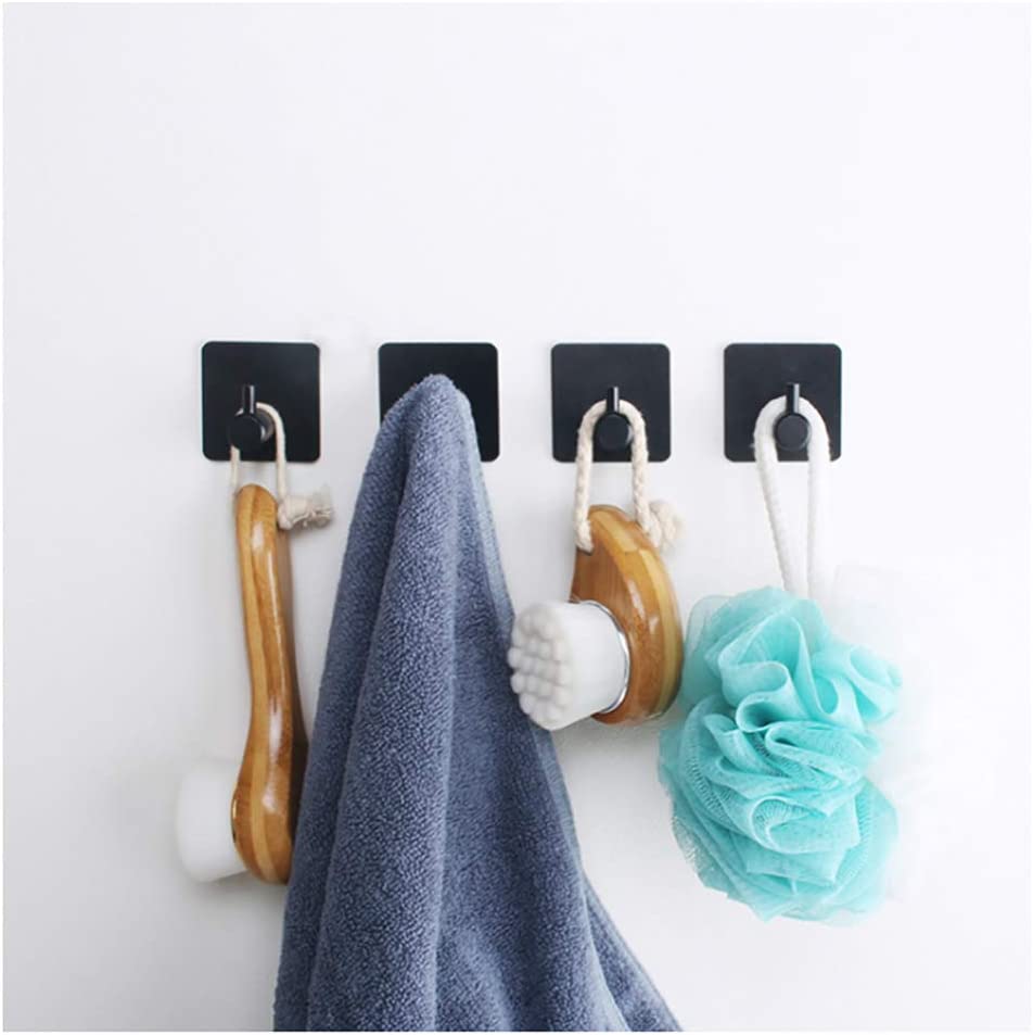 4 Packs Towel Wall Hooks with Stainless Steel and No Drilling