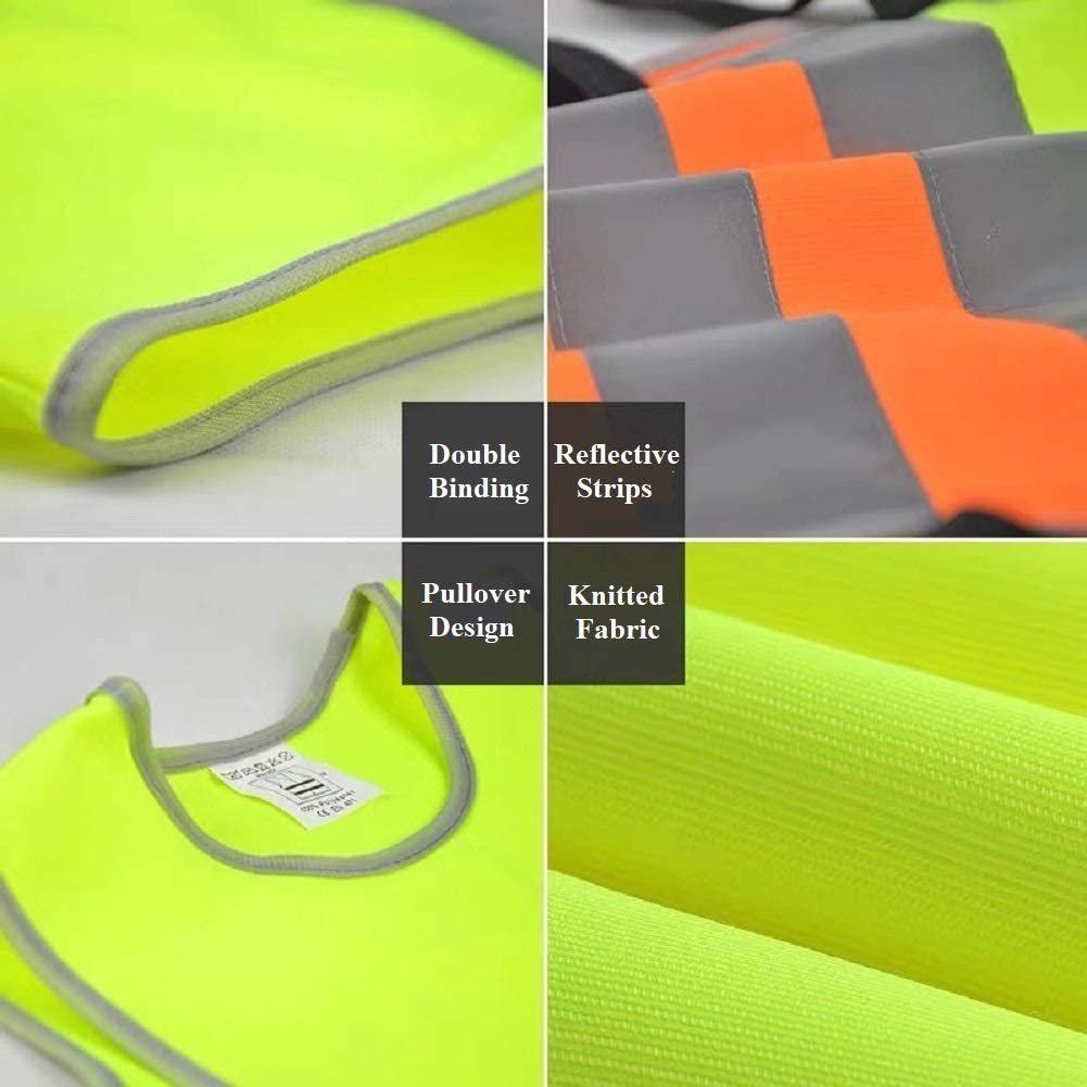 Kids Reflective Safety Vest with 2 Band Elastic Straps