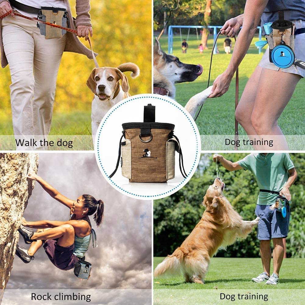 Dog Treat Pouch Bag with Adjustable Waistband
