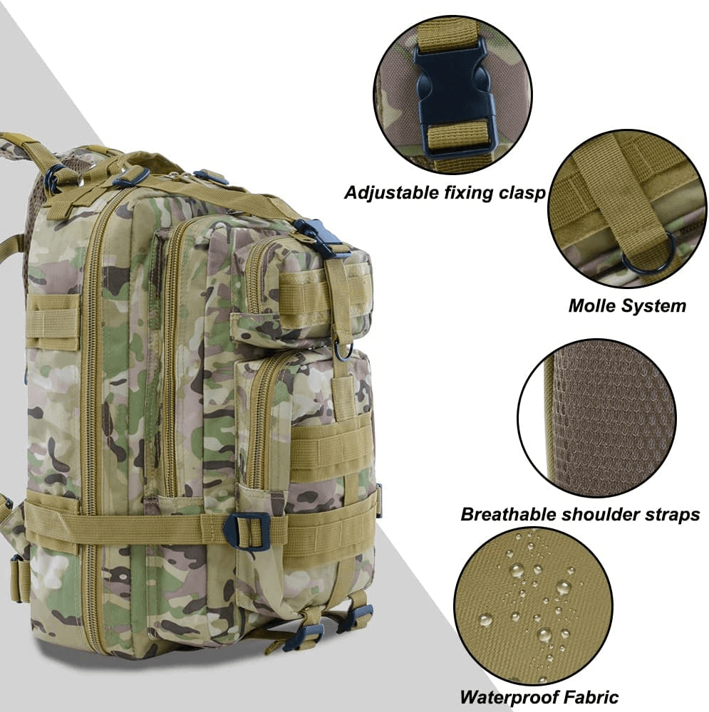 Military Tactical Backpack Molle 30L Army Assault Pack for Men