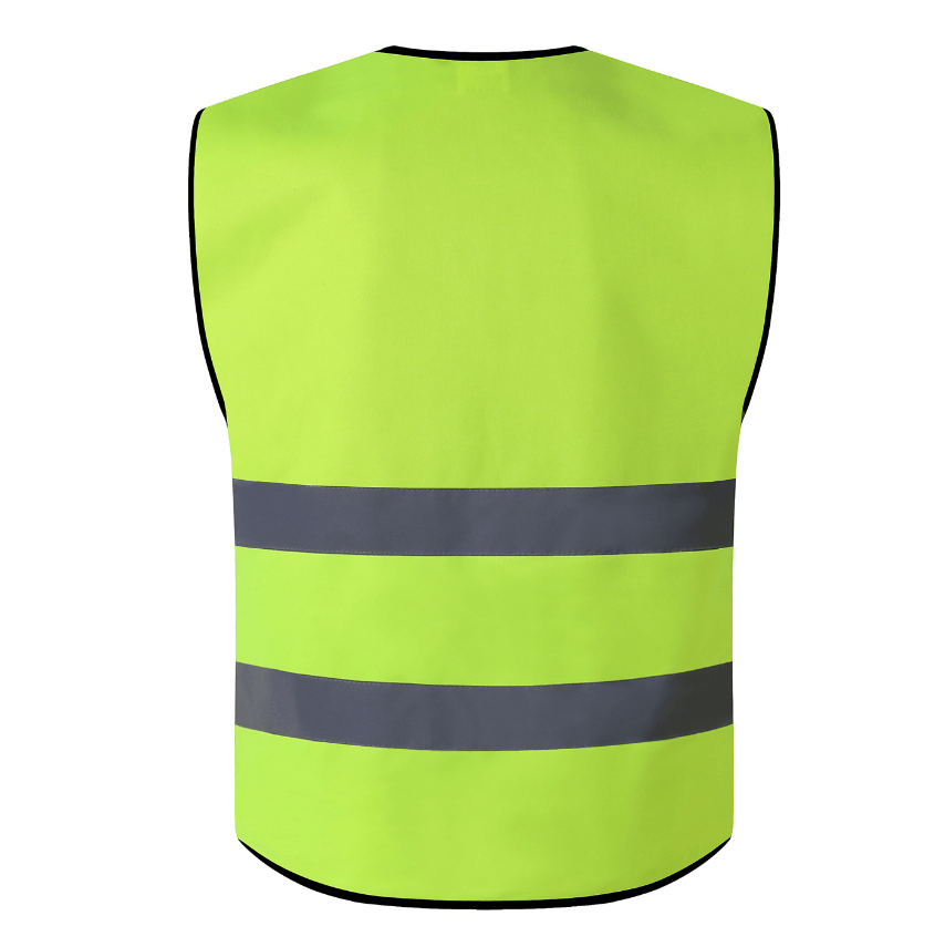 HYCOPROT Hi Vis Viz High Visibility Reflective Safety Vest Mesh Waistcoat Executive Manager Jacket Workwear Zip 2 Band Brace Security 120cm x 70cm