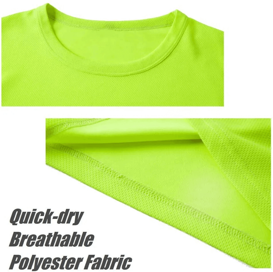 Long Sleeve High Vis Reflective Safety Mesh Quick Dry T Shirts