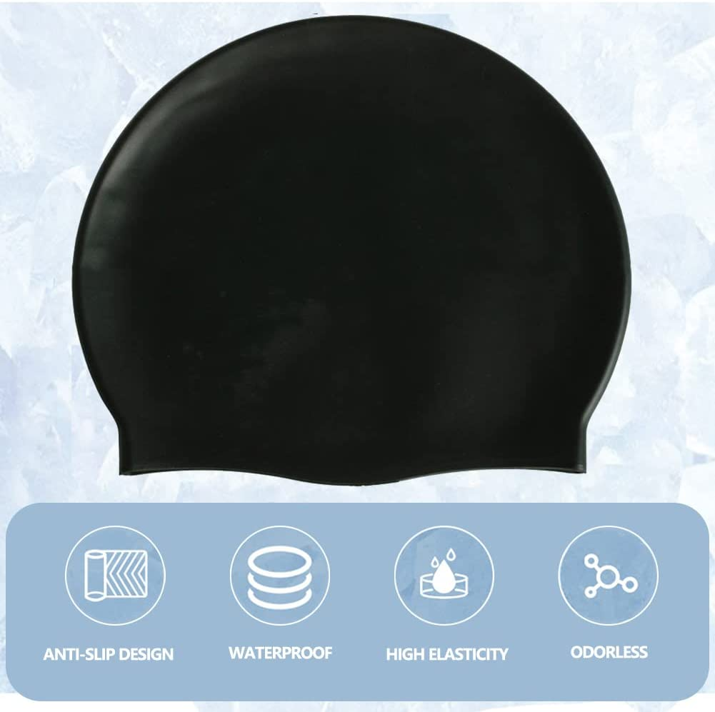 Kids Swimming Cap 100% Silicone Elastic Waterproof Swimming Hats