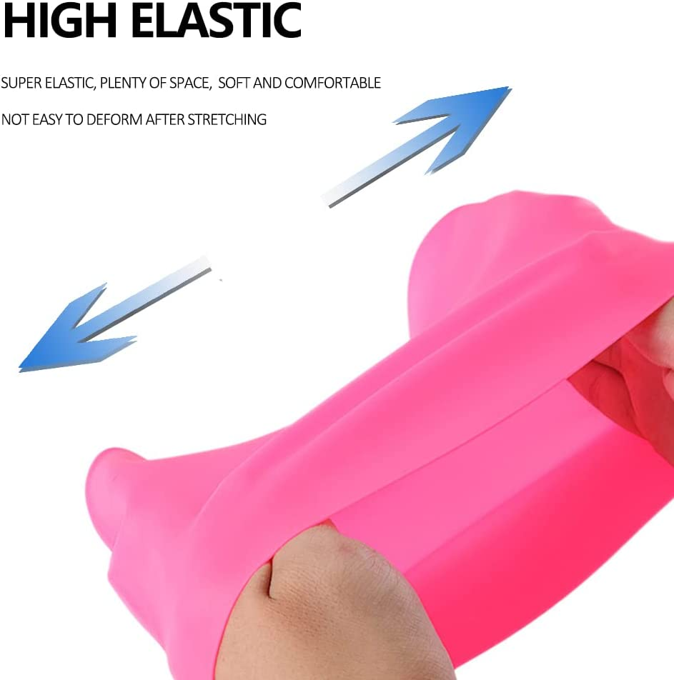 Kids Swimming Cap 100% Silicone Elastic Waterproof Swimming Hats