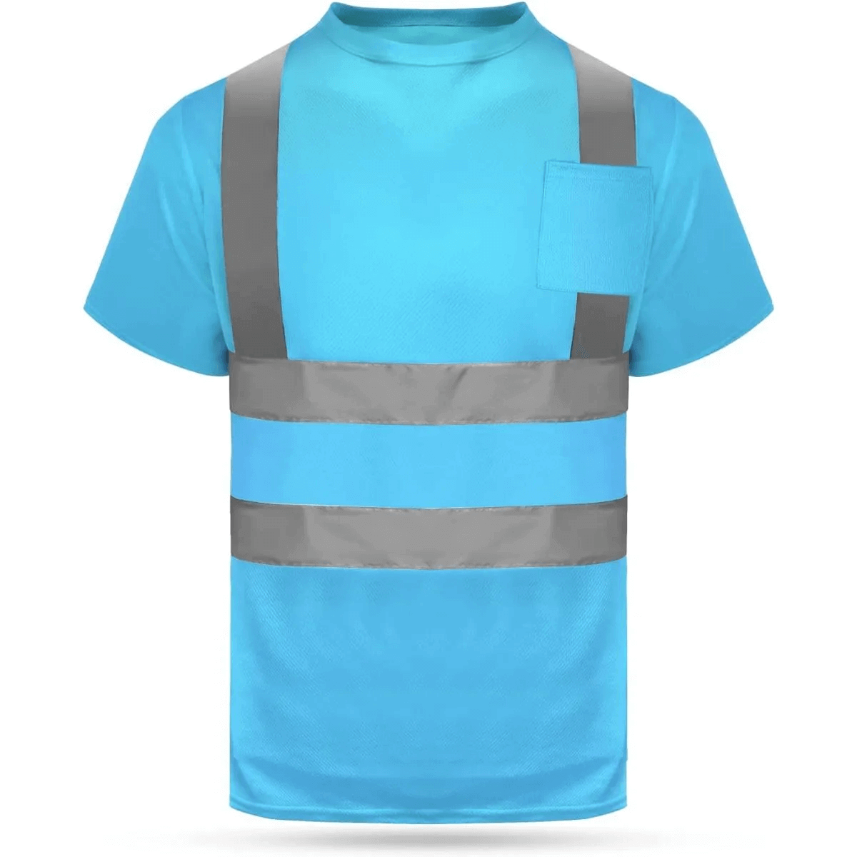High Vis Reflective T Shirt Short Sleeve Shirts with Pockets