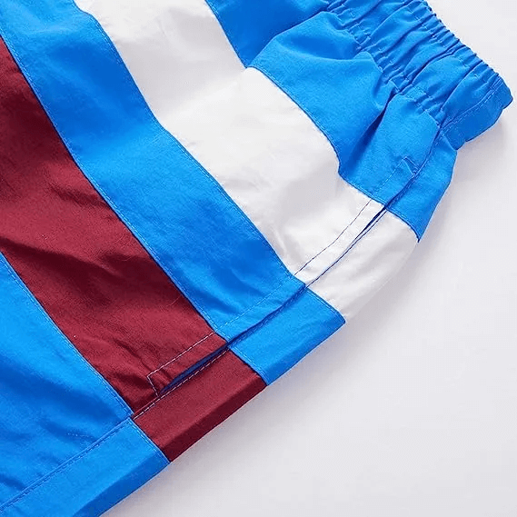 Men's Swimming Trunks Striped with Adjustable Drawstring