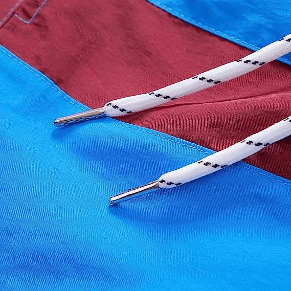 Men's Swimming Trunks Striped with Adjustable Drawstring