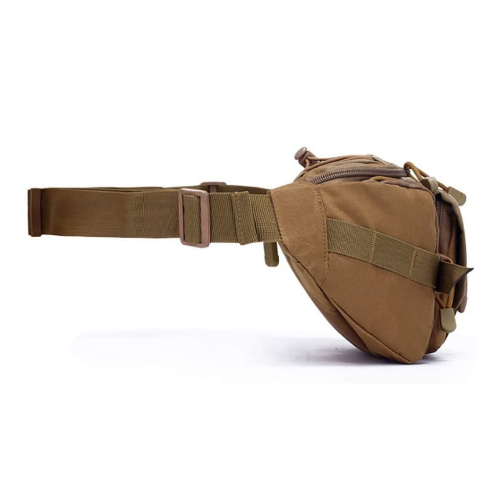 Tactical Waist Bag Military Fanny Pack Adjustable Sling Bag with Water Bottle Pouch for Fishing Hunting Camping Hiking (Yellow)