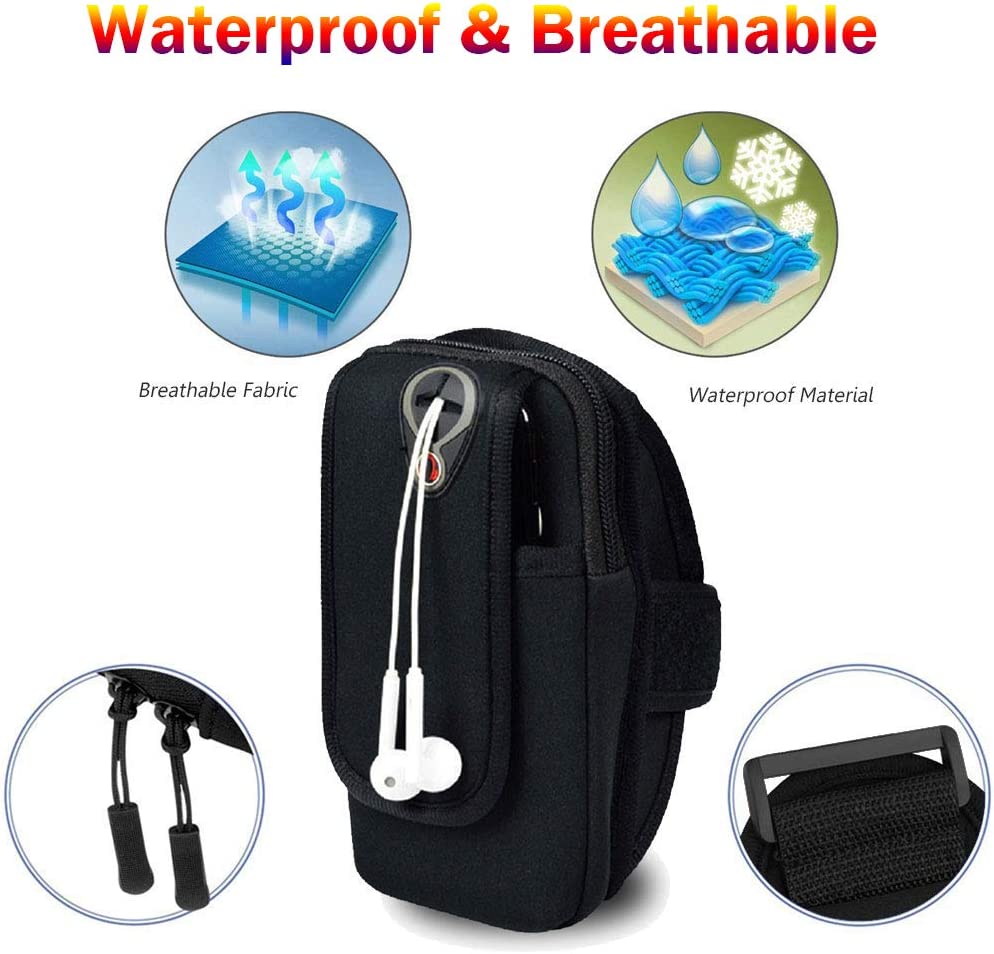 Running Armband Phone Holder Bag with Headphone Slot