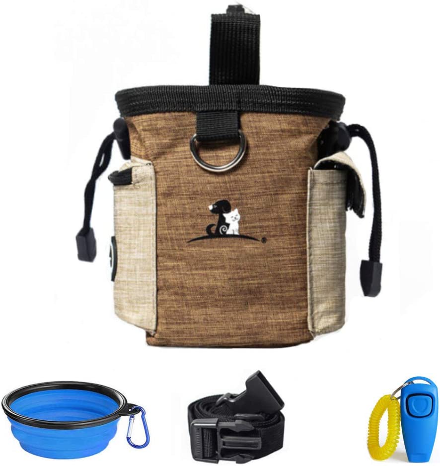 Dog Treat Pouch Bag with Adjustable Waistband