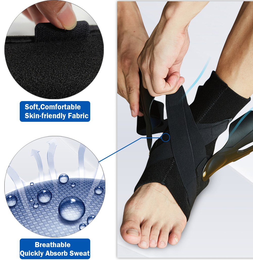 Ankle Support Brace for Men Women Adjustable Compression Sleeve Ankle Support Wrap Stabilizer For Sprained Ankle Plantar Fasciitis Achilles Tendon Sprain Injury Recovery