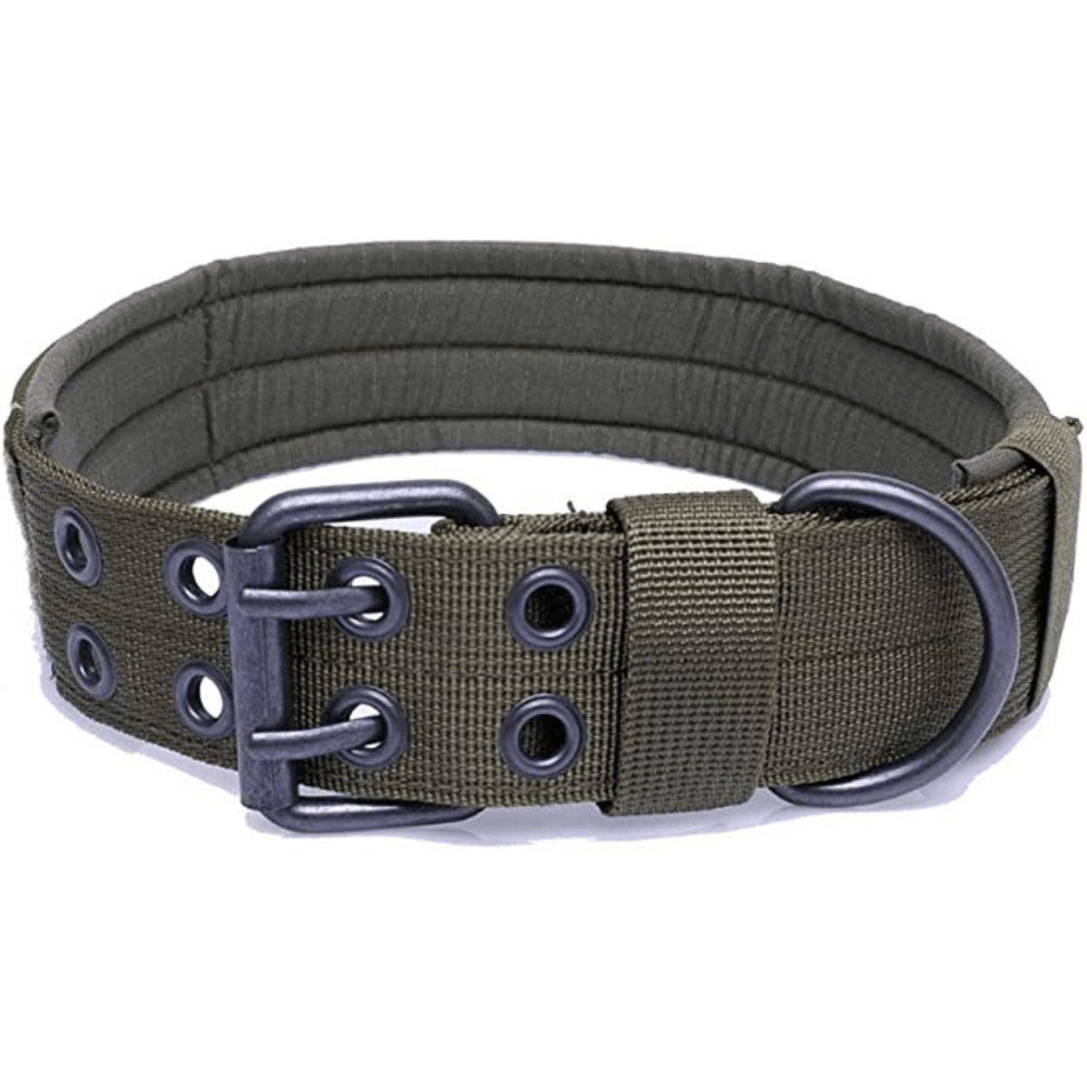 Military Nylon Dog Collars with Safety and Heavy Metal Buckle