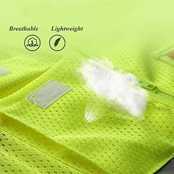 High Visibility Reflective Waistcoats with Pocket and ID Holder