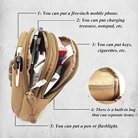 Adjustable Sling Bag with Water Bottle Pouch for Hunting Hiking