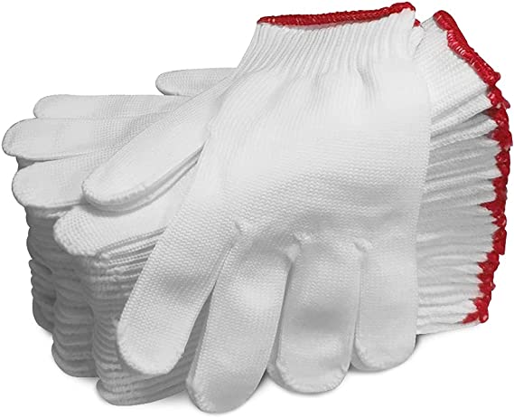 12 Pairs Cotton Hand Working Gloves for Industrial Work Safety