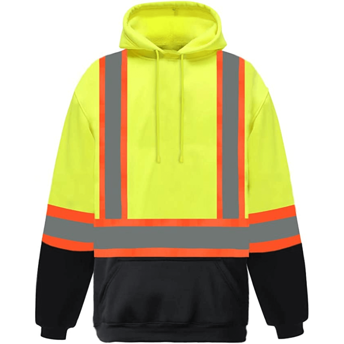 ANSI Class 3 Reflective Safety Hoodie with Black Bottom